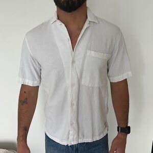 Men's White Short Sleeve Shirt